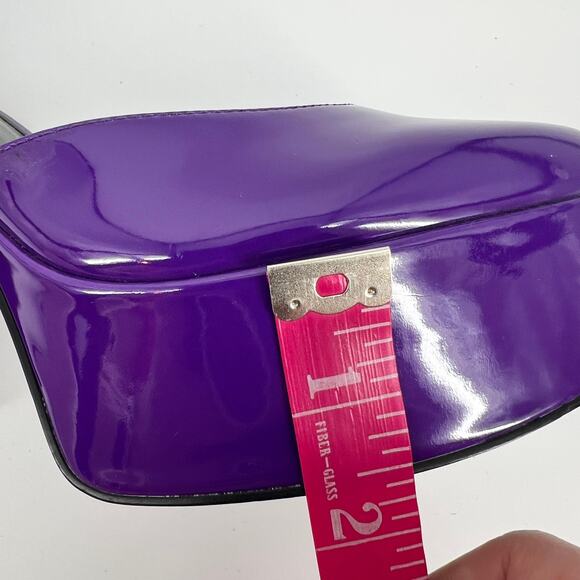 Marc Fisher Lucah Ankle Strap Platform Pump Womens 7.5M Purple Patent Leather - Picture 9 of 10